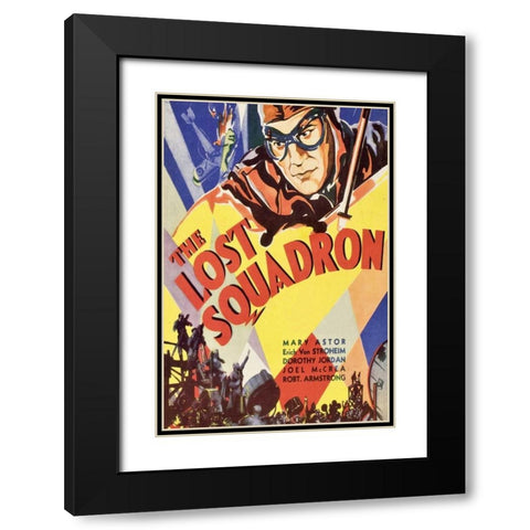 Vintage Film Posters: Lost Squadron Black Modern Wood Framed Art Print with Double Matting by Unknown