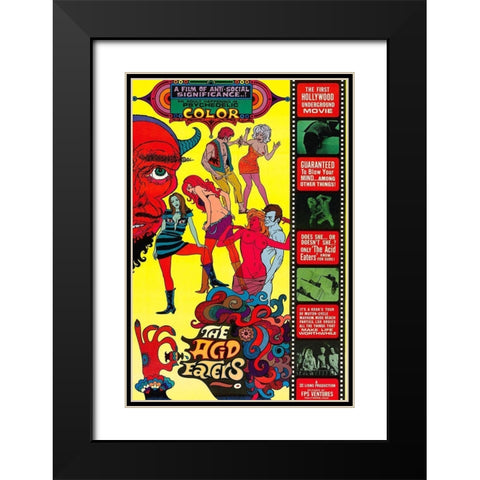 Vintage Vices: Acid Eaters Black Modern Wood Framed Art Print with Double Matting by Vintage Vices