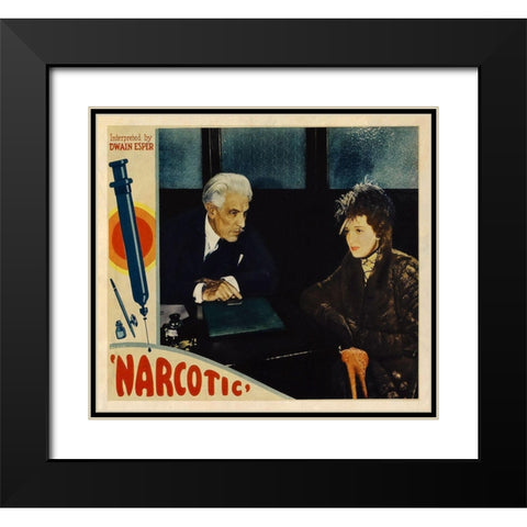 Vintage Vices: Narcotic Black Modern Wood Framed Art Print with Double Matting by Vintage Vices