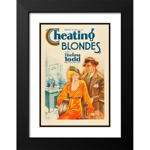 Vintage Vices: Cheating Blondes Black Modern Wood Framed Art Print with Double Matting by Vintage Vices, Alvin Hadley
