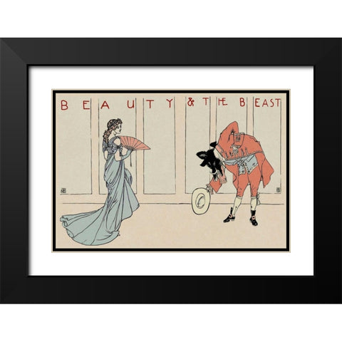 Beauty and the Beast - The Bow Black Modern Wood Framed Art Print with Double Matting by Crane, Walter
