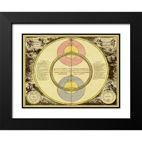 Maps of the Heavens: Theoria Veneris Black Modern Wood Framed Art Print with Double Matting by Cellarius, Andreas