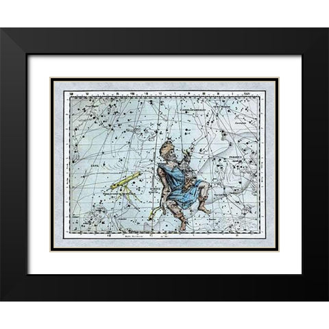 Maps of the Heavens: Auriga the Charioteer Black Modern Wood Framed Art Print with Double Matting by Jamieson, Alexander