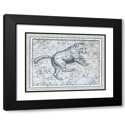 Maps of the Heavens: Ursa Major - The Great Bear Black Modern Wood Framed Art Print with Double Matting by Jamieson, Alexander
