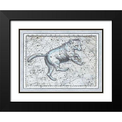 Maps of the Heavens: Ursa Major - The Great Bear Black Modern Wood Framed Art Print with Double Matting by Jamieson, Alexander