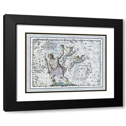 Maps of the Heavens: Bootes the Hunter and His Hounds Black Modern Wood Framed Art Print with Double Matting by Jamieson, Alexander