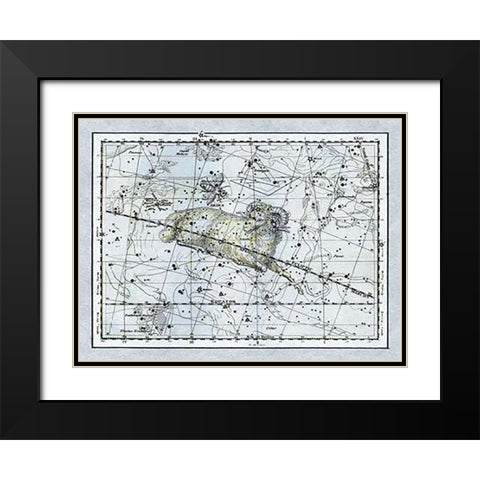 Maps of the Heavens: Aries the Ram Black Modern Wood Framed Art Print with Double Matting by Jamieson, Alexander