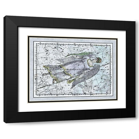 Maps of the Heavens: Virgo the Maiden Black Modern Wood Framed Art Print with Double Matting by Jamieson, Alexander