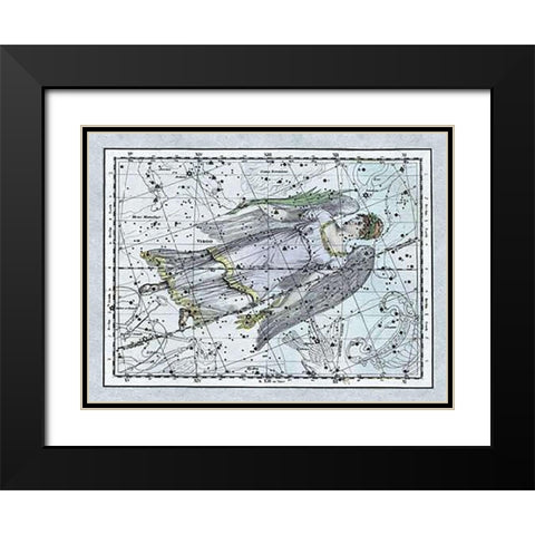 Maps of the Heavens: Virgo the Maiden Black Modern Wood Framed Art Print with Double Matting by Jamieson, Alexander