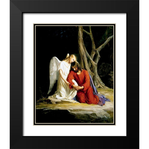 Agony in the Garden Black Modern Wood Framed Art Print with Double Matting by Bloch, Carl