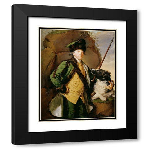 John Whetham of Kirklington Black Modern Wood Framed Art Print with Double Matting by Wright, Joseph