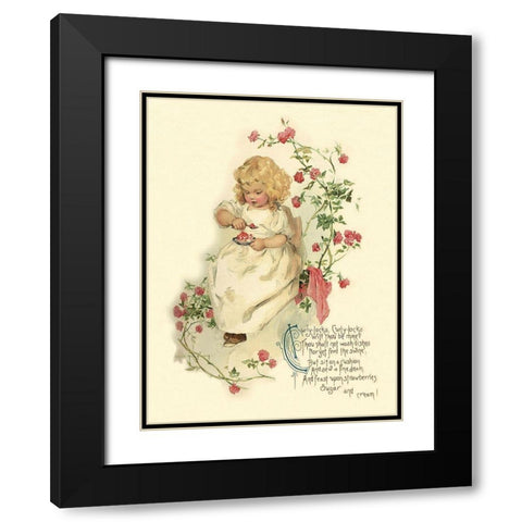 Nursery Rhymes: Curly-Locks, Curly-Locks Black Modern Wood Framed Art Print with Double Matting by Humphrey, Maud