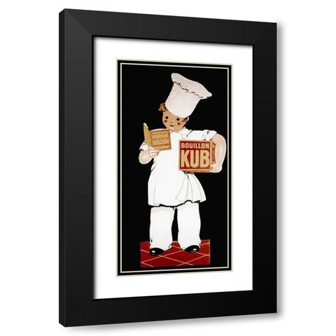 Cooks: Bouillon Kub Black Modern Wood Framed Art Print with Double Matting by Advertisement