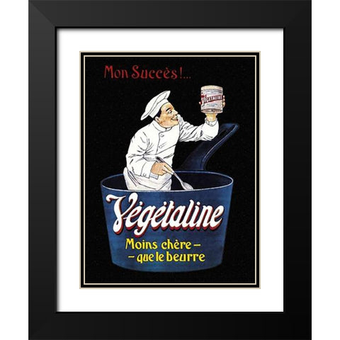 Cooks: Vegetaline Black Modern Wood Framed Art Print with Double Matting by Advertisement
