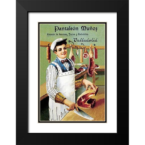 Cooks: Pantaleon Munoz Black Modern Wood Framed Art Print with Double Matting by Advertisement
