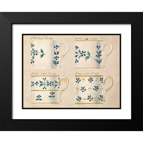 Quatre tasses du 1er choix, ca. 1800-1820 Black Modern Wood Framed Art Print with Double Matting by Honore