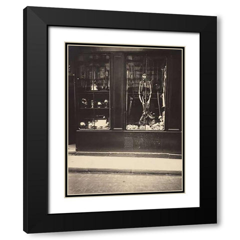 Zoologists Shop Black Modern Wood Framed Art Print with Double Matting by Atget, Eugene
