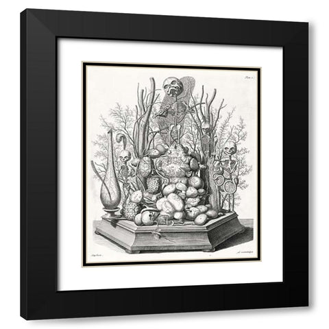Ad. vivim Sculpsit Black Modern Wood Framed Art Print with Double Matting by Huyberts, Cornelis