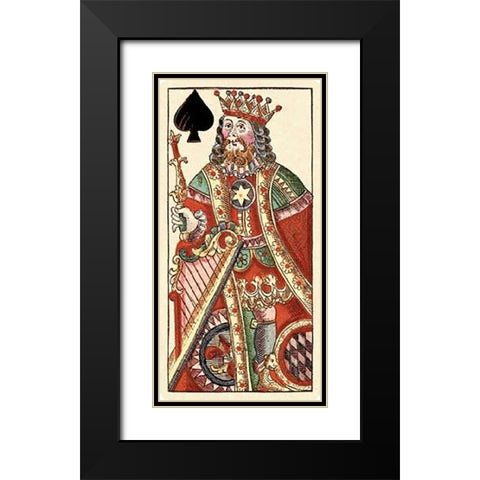 King of Spades (Bauern Hochzeit Deck) Black Modern Wood Framed Art Print with Double Matting by Gobl, Andreas Benedictus
