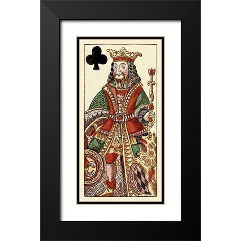 King of Clubs (Bauern Hochzeit Deck) Black Modern Wood Framed Art Print with Double Matting by Gobl, Andreas Benedictus