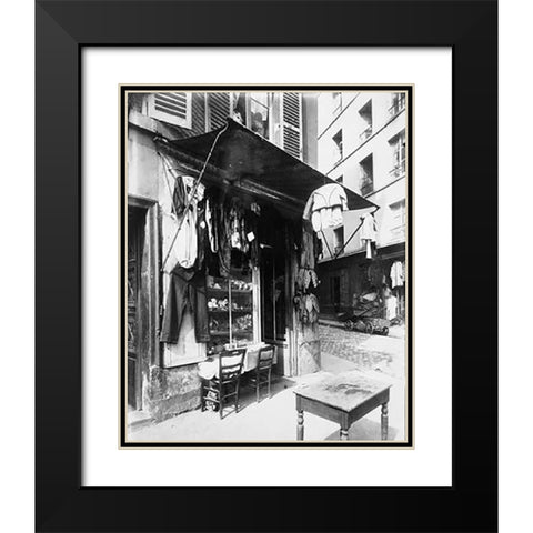 Paris, 1911 - Costume Shop, rue de la Corderie Black Modern Wood Framed Art Print with Double Matting by Atget, Eugene