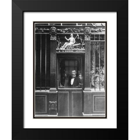 Paris, 1900 - Restaurant, rue des Blancs Manteaux Black Modern Wood Framed Art Print with Double Matting by Atget, Eugene