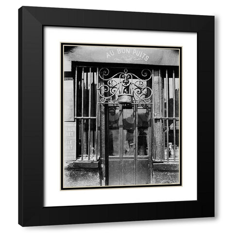 Paris, 1901 - Au bon puits, rue Michel Le Conte Black Modern Wood Framed Art Print with Double Matting by Atget, Eugene