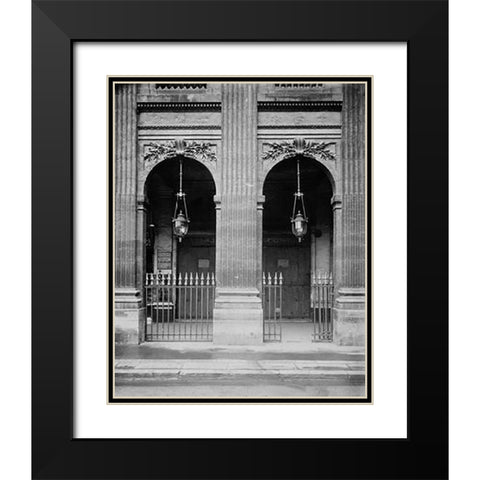 Paris, 1904-1905 - Palais-Royal Black Modern Wood Framed Art Print with Double Matting by Atget, Eugene