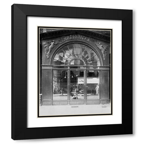 Paris, 1902 - Antique Store, rue du Faubourg-Saint-Honore Black Modern Wood Framed Art Print with Double Matting by Atget, Eugene