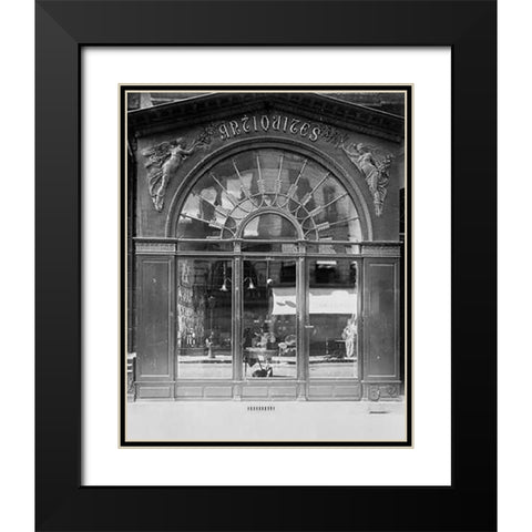 Paris, 1902 - Antique Store, rue du Faubourg-Saint-Honore Black Modern Wood Framed Art Print with Double Matting by Atget, Eugene