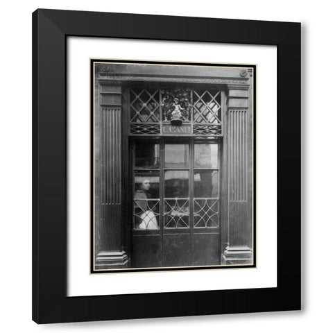 Paris, 1901-1902 - Petit Bacchus, rue St. Louis en lIle Black Modern Wood Framed Art Print with Double Matting by Atget, Eugene