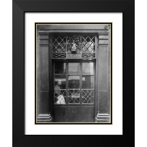 Paris, 1901-1902 - Petit Bacchus, rue St. Louis en lIle Black Modern Wood Framed Art Print with Double Matting by Atget, Eugene
