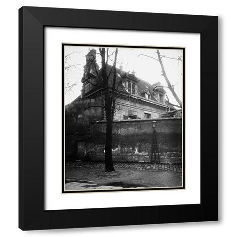 Paris, 1923 - Old Convent, avenue d lObservatoire Black Modern Wood Framed Art Print with Double Matting by Atget, Eugene