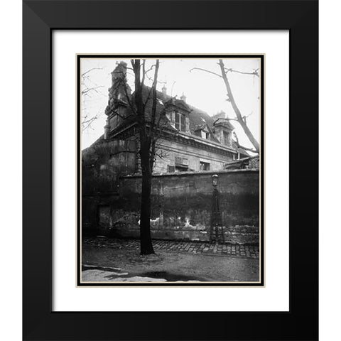 Paris, 1923 - Old Convent, avenue d lObservatoire Black Modern Wood Framed Art Print with Double Matting by Atget, Eugene
