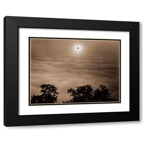 Solar Eclipse from Santa Lucia Range, California, January 1, 1889 Black Modern Wood Framed Art Print with Double Matting by Watkins, Carleton