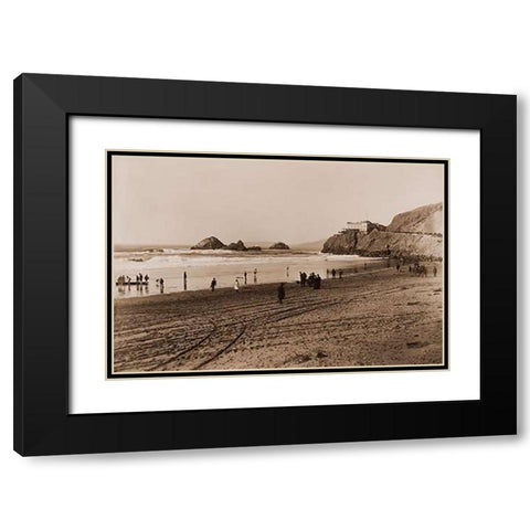 The Cliff House, San Francisco, about 1879-1880 Black Modern Wood Framed Art Print with Double Matting by Watkins, Carleton
