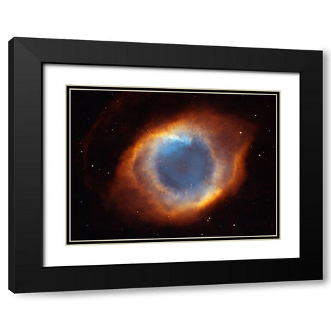 Helix Nebula - a Gaseous Envelope Expelled By a Dying Star Black Modern Wood Framed Art Print with Double Matting by NASA