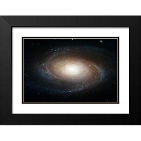 Spiral Galaxy M81 Black Modern Wood Framed Art Print with Double Matting by NASA