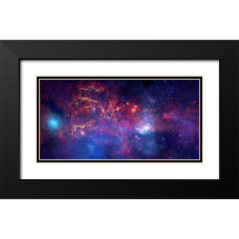 NASAs Great Observatories Examine the Galactic Center Region Black Modern Wood Framed Art Print with Double Matting by NASA