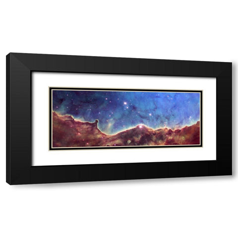 Hubble Image of NGC 3324 Black Modern Wood Framed Art Print with Double Matting by NASA