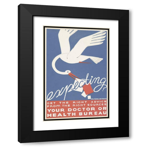 Expecting? Get the right advice Black Modern Wood Framed Art Print with Double Matting by WPA