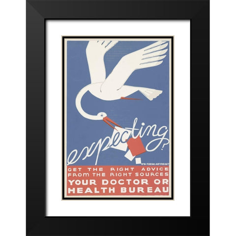 Expecting? Get the right advice Black Modern Wood Framed Art Print with Double Matting by WPA