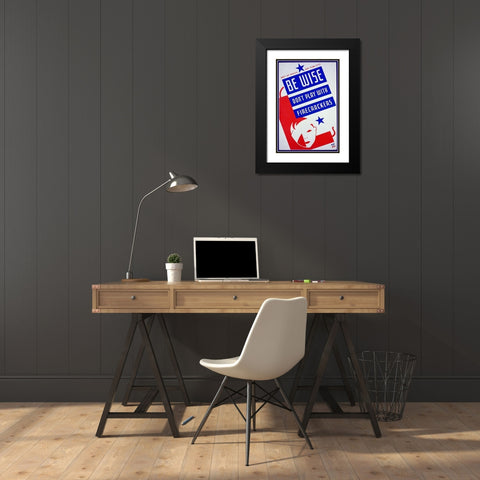 Be wise do not play with firecrackers Black Modern Wood Framed Art Print with Double Matting by Bock, Vera