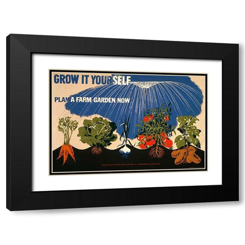 Grow it yourself - Plan a farm garden now Black Modern Wood Framed Art Print with Double Matting by Bayer, Herbert