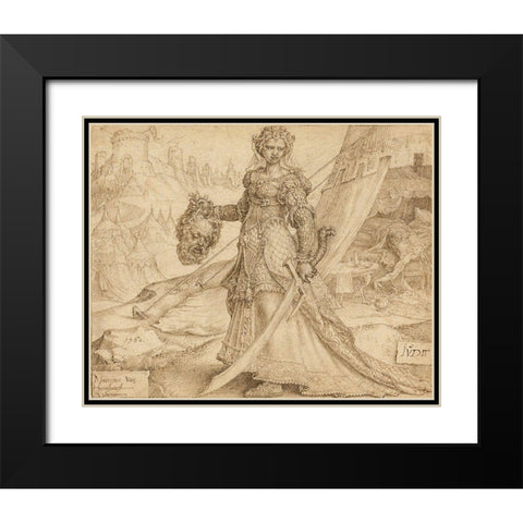 Judith Black Modern Wood Framed Art Print with Double Matting by Van Heemskerck, Maerten