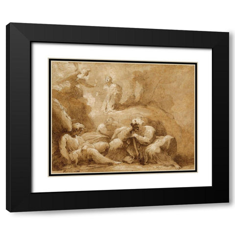 The Agony in the Garden Black Modern Wood Framed Art Print with Double Matting by Castello, Valerio