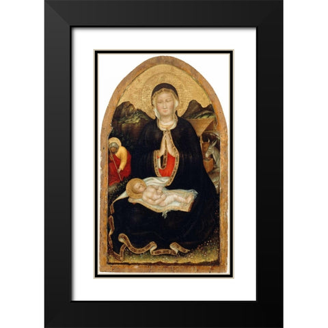 Nativity Black Modern Wood Framed Art Print with Double Matting by Da Fabriano, Gentile