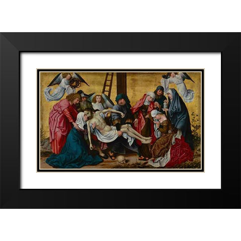 The DeVintageition Black Modern Wood Framed Art Print with Double Matting by Van der Weyden, Rogier