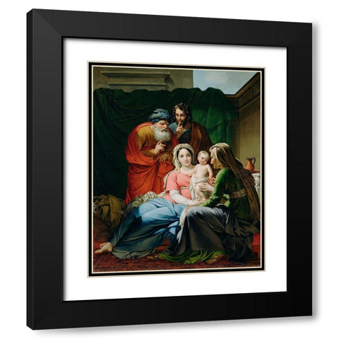 The Holy Family Black Modern Wood Framed Art Print with Double Matting by Paelinck, Joseph