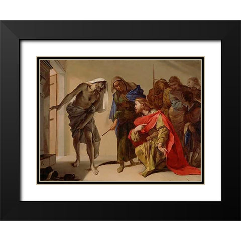 The Shade of Samuel Invoked by Saul Black Modern Wood Framed Art Print with Double Matting by Cavallino, Bernardo